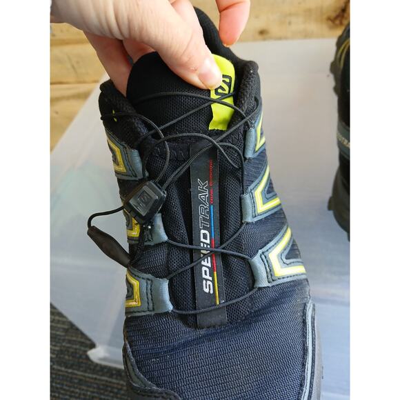 Salomon Speedtrak Trail Running Hiking Shoes Black/Radiant yellow 11.5 mens main image 5